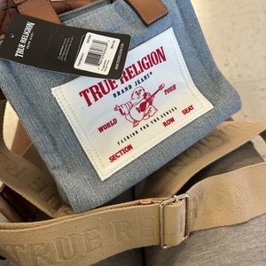 True Religion denim mini tote bag